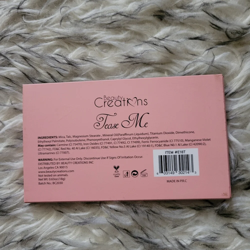 Beauty creations tease me palette